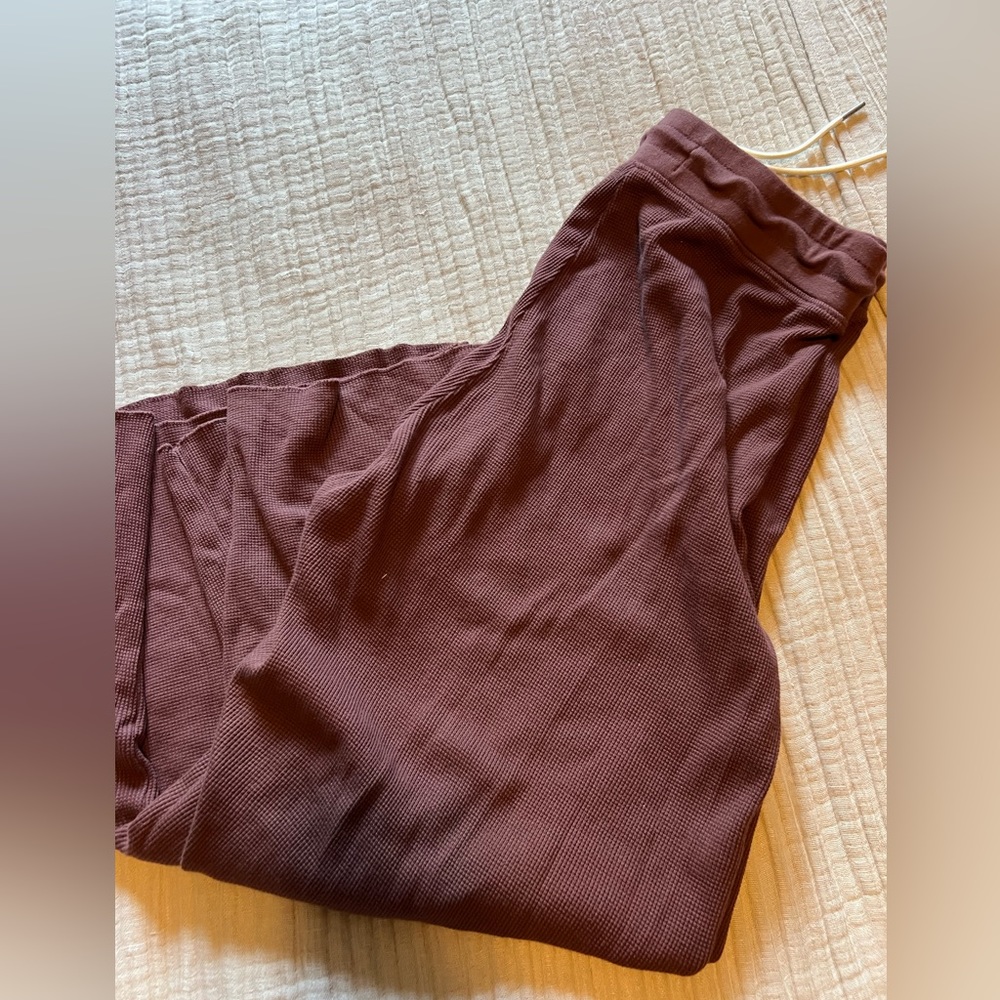 Mate the label thermal crop wide leg pants